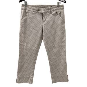 Anthropologie Idra Lilac Patterned Cropped Pants Size 6